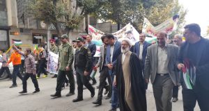 گزارش تصویری از مراسم راهپیمایی ۱۳ آبان شهرستان گلپایگان