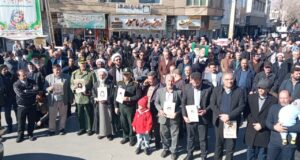 راهپیمایی مردم ولایتمدار شهرستان گلپایگان برای اتحاد، همدلی و محکومیت یاوه گویی امریکا و اسرائیل